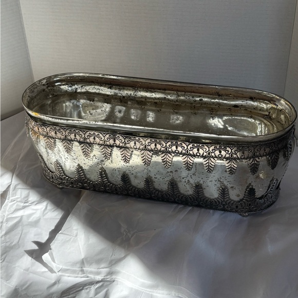 Pottery Barn -Madeline- Mercury Glass 16” Center Piece Vase